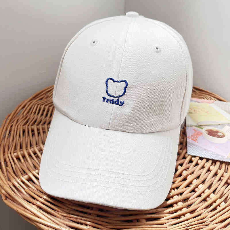 Women's Playful Teddy Bear Embroidered Baseball Cap Kalsten