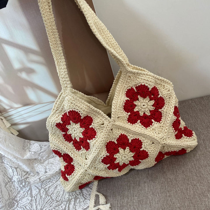 Hand-knotted flower bag Kalsten