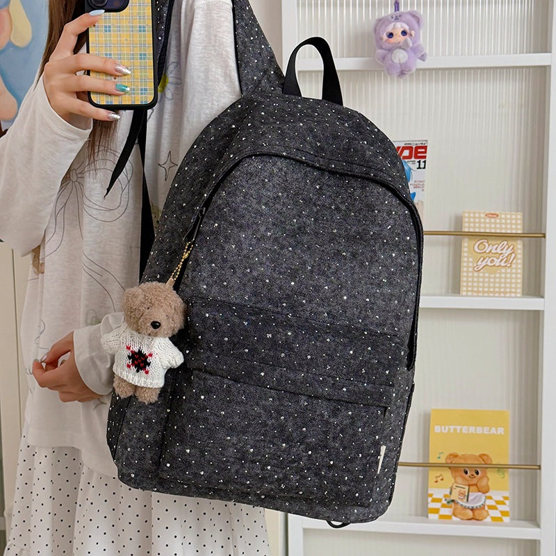 Casual Lightweight Backpack with Polka Dot Design Kalsten