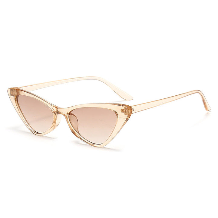 Women's Stylish Cat-Eye Sunglasses with Glossy Plastic Frame Kalsten