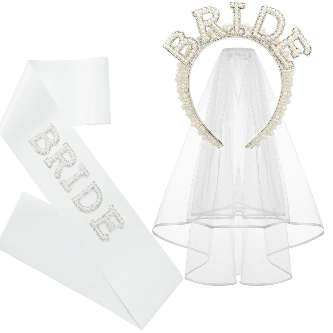 Women's Bridal Satin Ribbon with Sparkling Crystals Kalsten