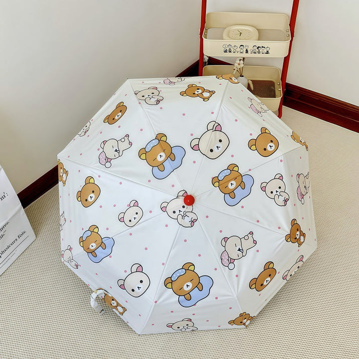 Women's Automatic Folding Umbrella with Cheerful Animal Designs Kalsten