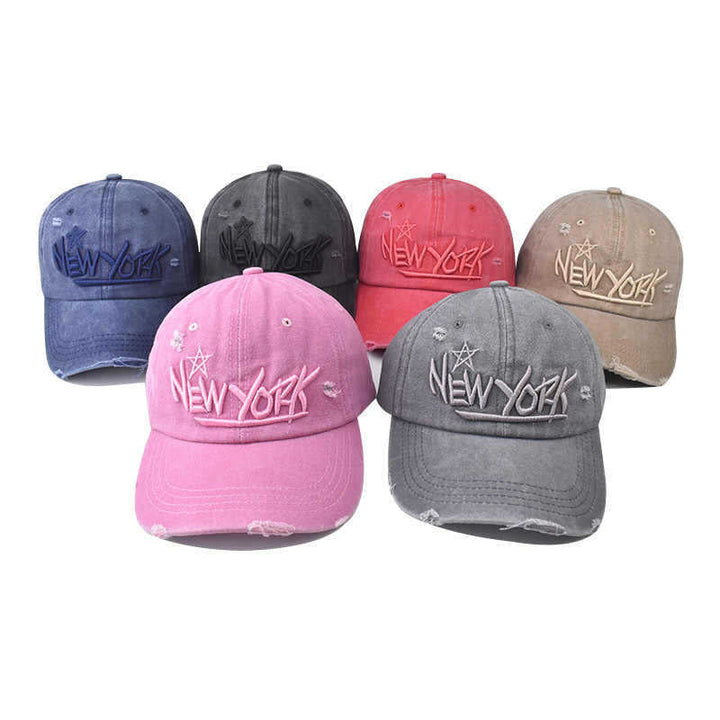 Men's Distressed Casual Embroidered Cap Kalsten