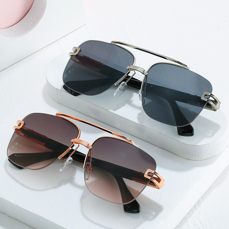 Women's fashionable square sunglasses with elegant metal frame Kalsten