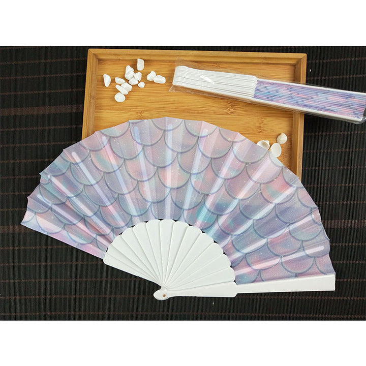 Ladies decorative fan with shimmering shell pattern Kalsten