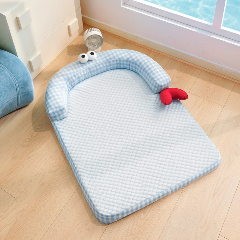 Unisex nan ergonomic baby sleeping mat with padded head edge and washable cover Kalsten