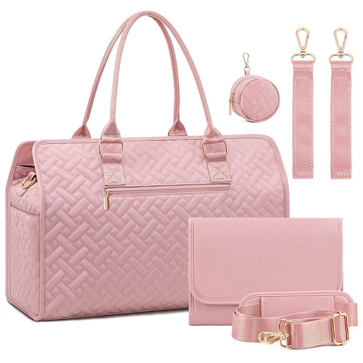 Padded handbag with detachable cosmetic pouch and organizer Kalsten