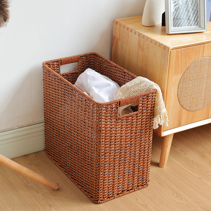 Large Woven Storage Bin with Ergonomic Cutout Handles Kalsten