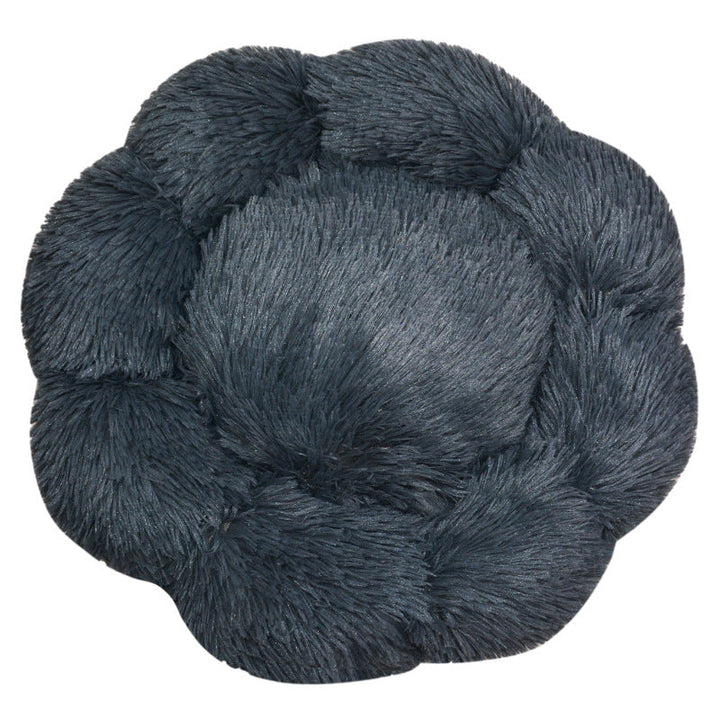 Flower-Shaped Plush Dog Bed