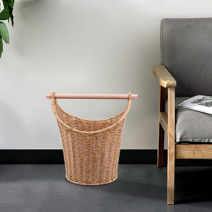 Ladies Natural Basket with Wooden Handle Kalsten