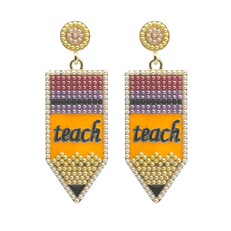 Artistic Beaded Dangle Earrings Kalsten