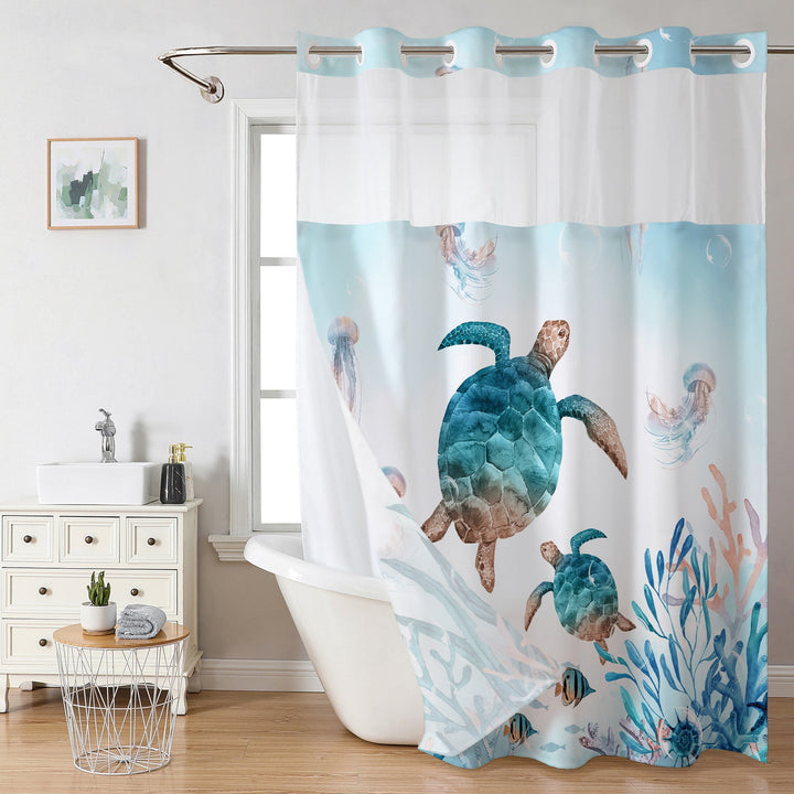 Ocean-Themed Shower Curtain Kalsten