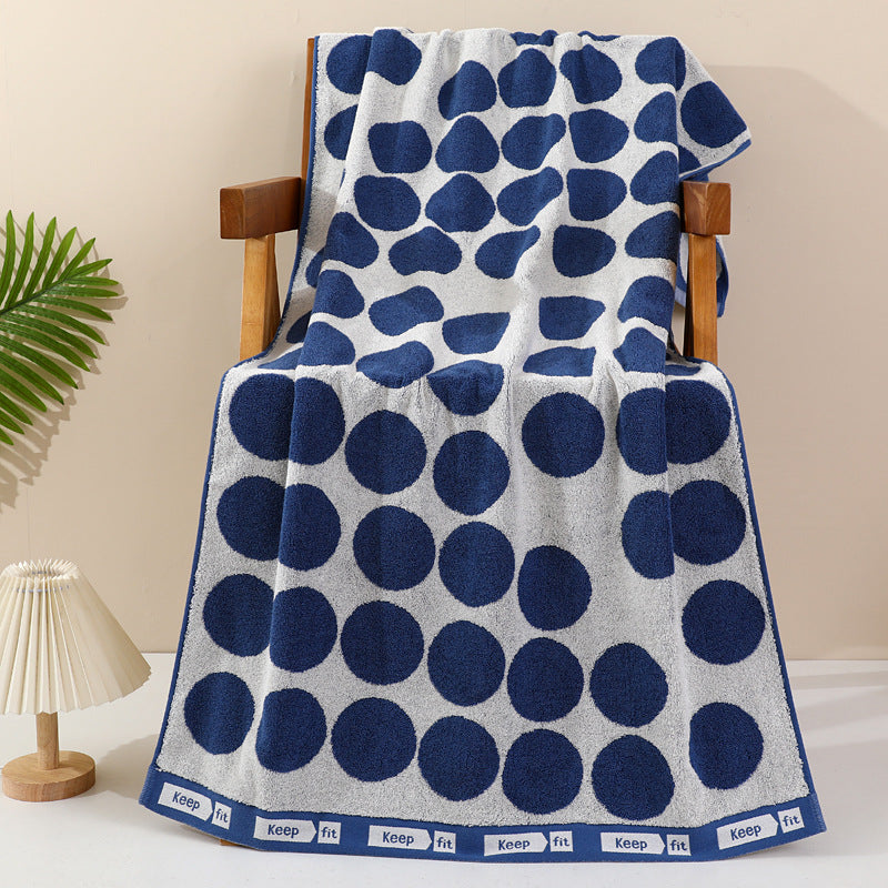 Terry Bath Towel With Modern Dot Design Kalsten