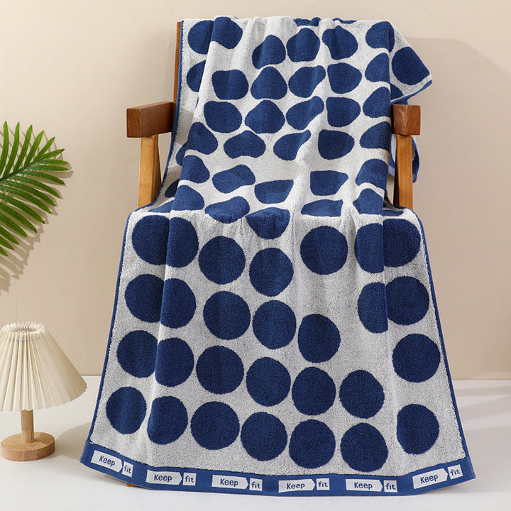 Terry Bath Towel With Modern Dot Design Kalsten