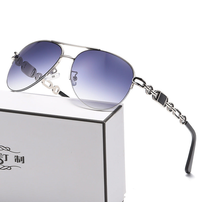 Women Aviator Sunglasses with Fashionable Chain Detail Kalsten