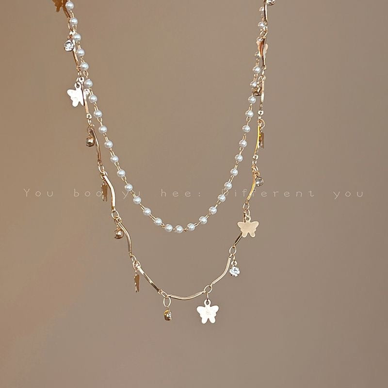 Layered Opal and Pearl Necklace Kalsten