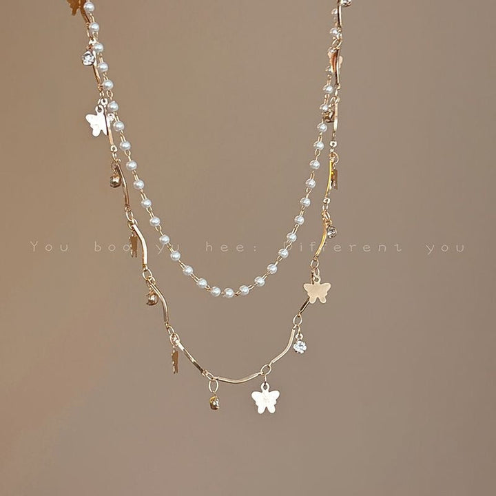 Layered Opal and Pearl Necklace Kalsten