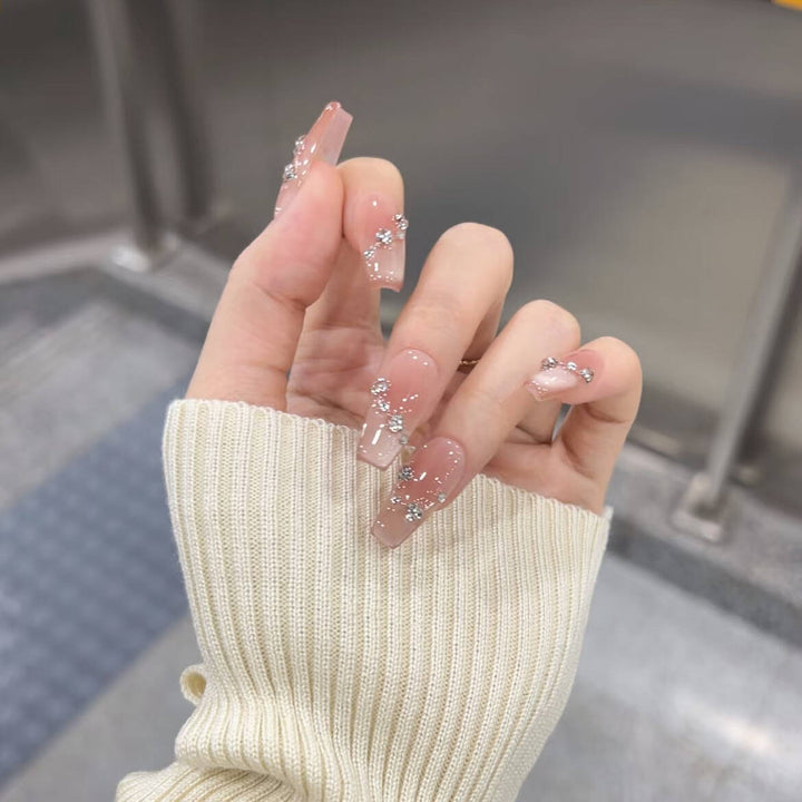 Premium Rhinestone-Embellished Press-On Nails Kalsten