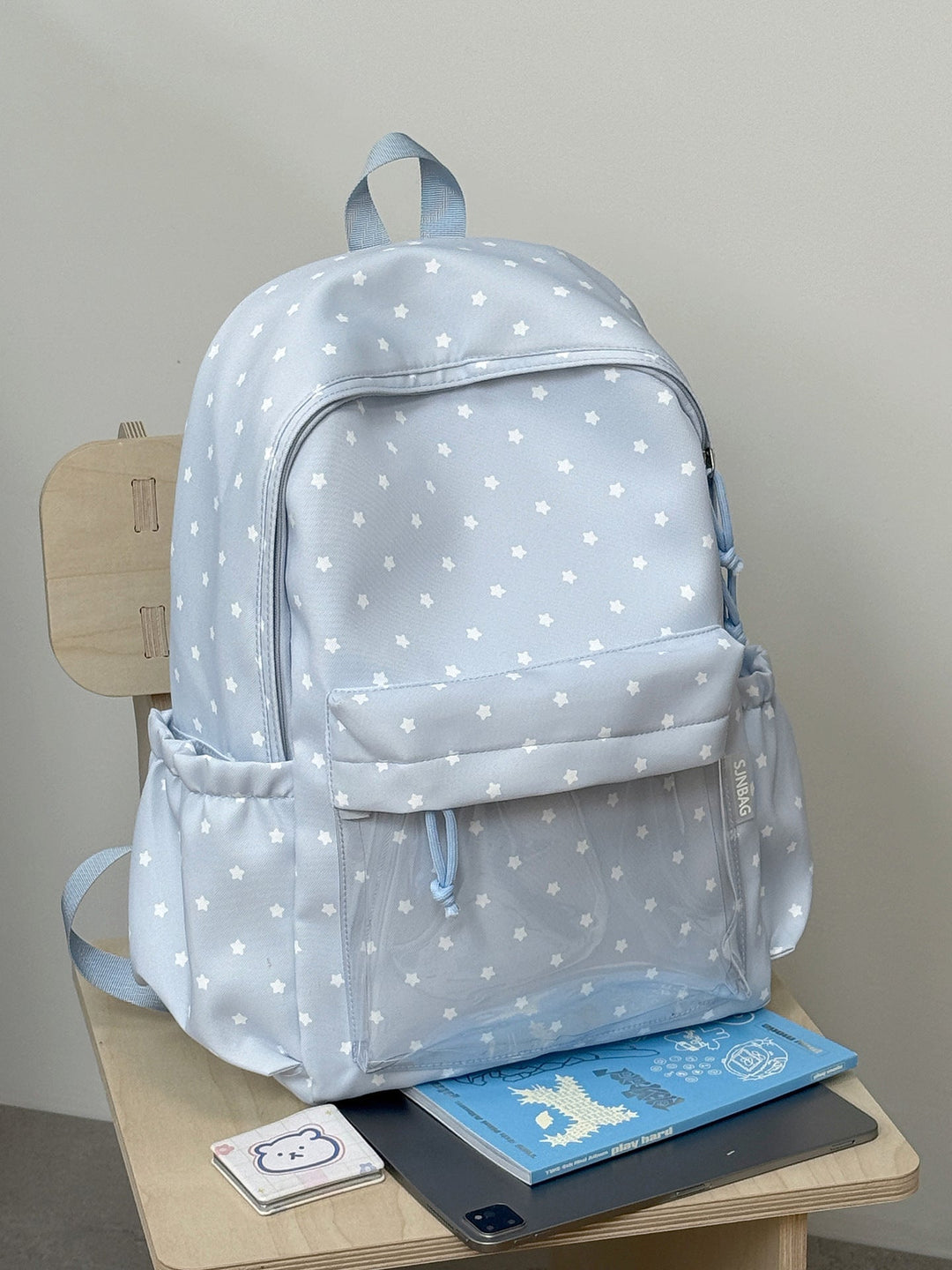 Fashionable Clear Panel School Backpack