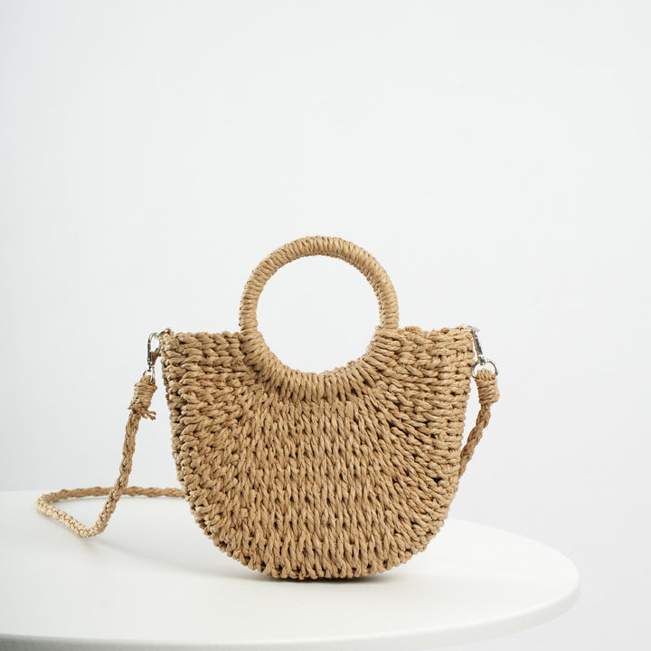 Handmade Basthandbag with Round Handles Kalsten