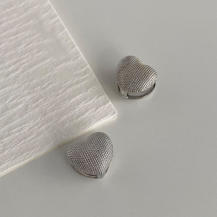 Finely Crafted Heart Stud Earrings Kalsten