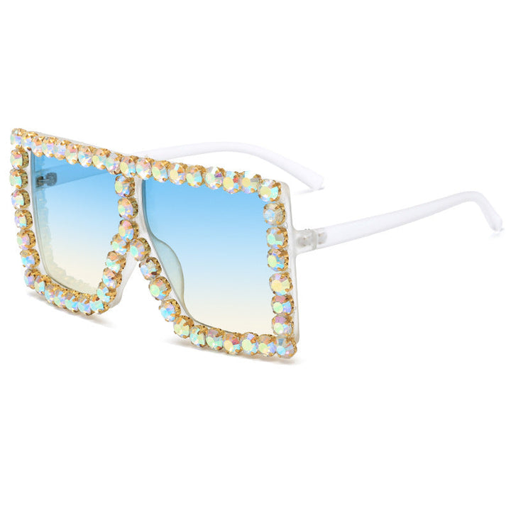 Women's striking square sunglasses with sparkling appliques Kalsten