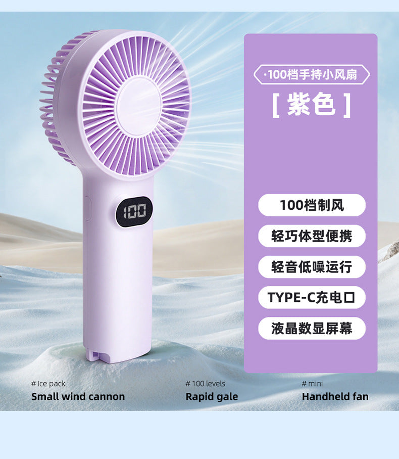 Ladies portable mini fan with 100 speed levels and LCD display Kalsten