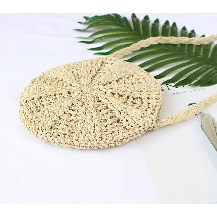 Leather Shoulder Bag Made of Braided Natural Material Kalsten