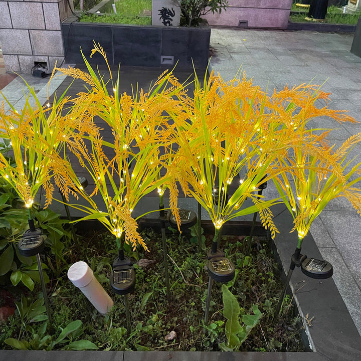 Solar LED Ornamental Ricegrass Garden Stake Lights With Micro-LED String And Ground Spike Kalsten