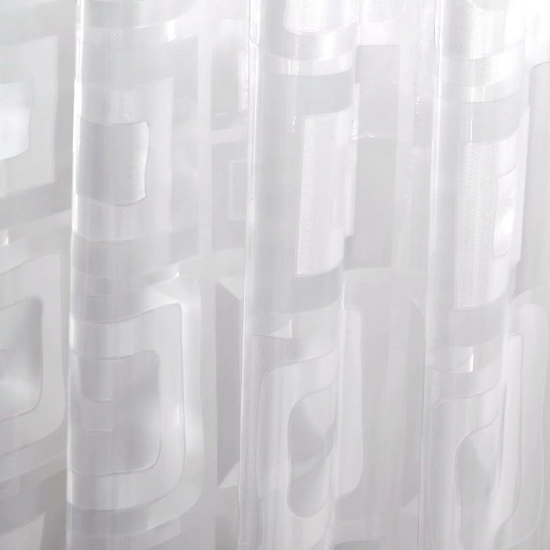 Sheer Geometric Window Curtain Kalsten