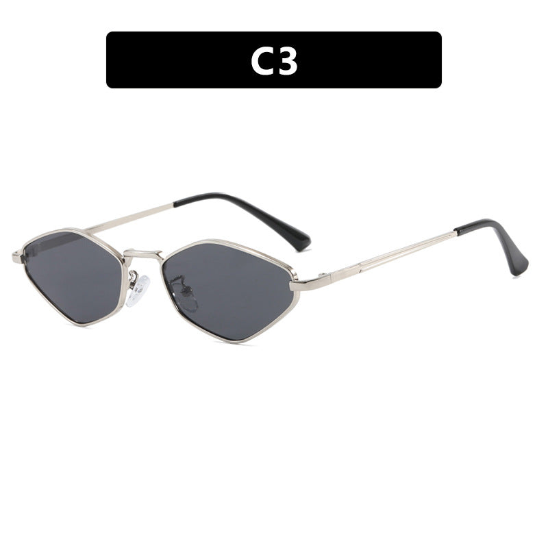 Women's geometric sunglasses with fine metal frame and UV protection Kalsten