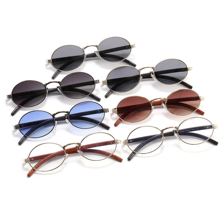 Women's round designer sunglasses with innovative metal frame Kalsten
