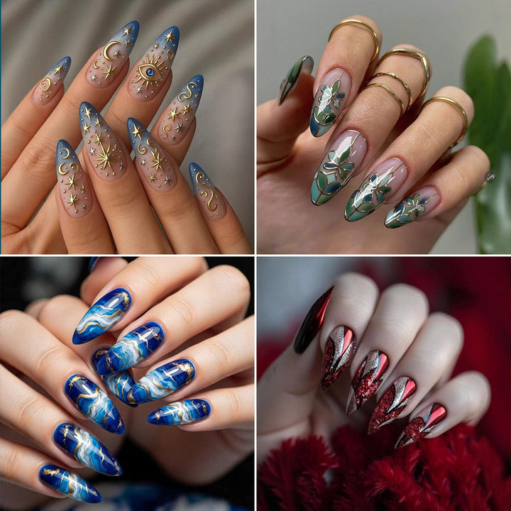 Amazing art nails with peacock feather design Kalsten