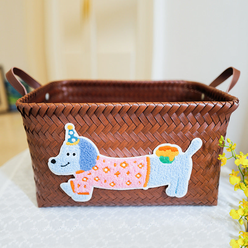 Playful storage basket with animal pattern Kalsten