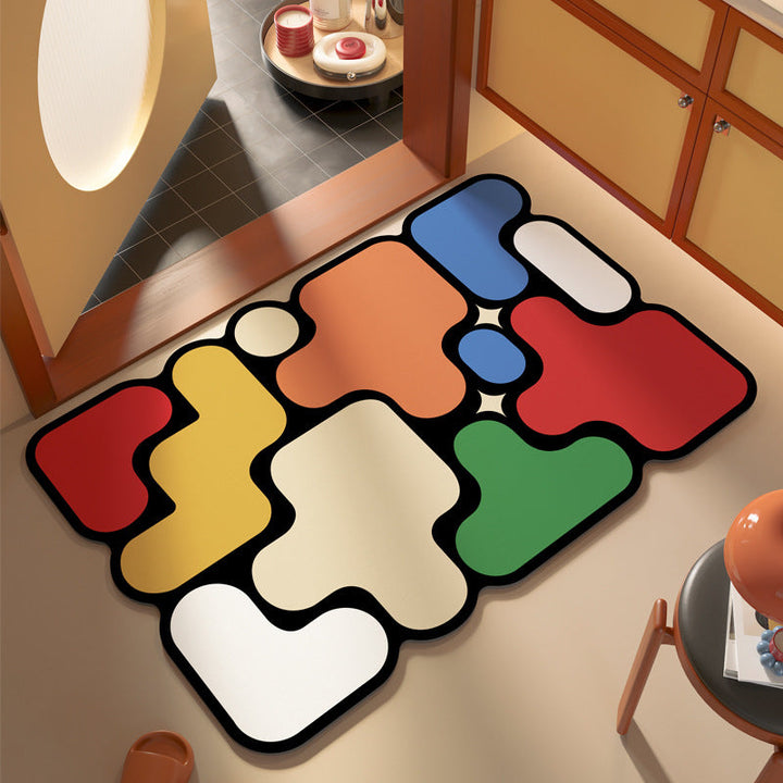 Decorative Abstract Design Area Mat Kalsten