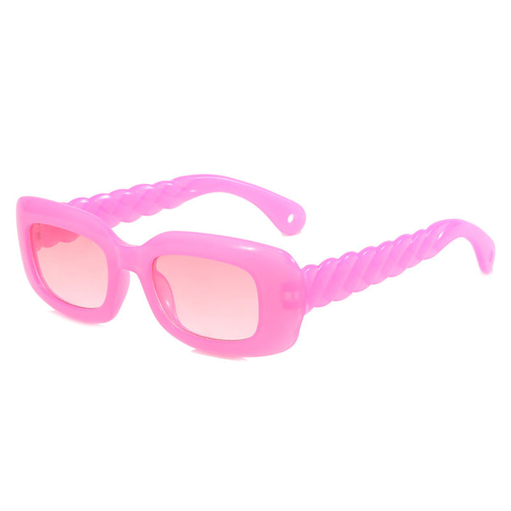 Women's fashionable square sunglasses with unique twisted temple design Kalsten