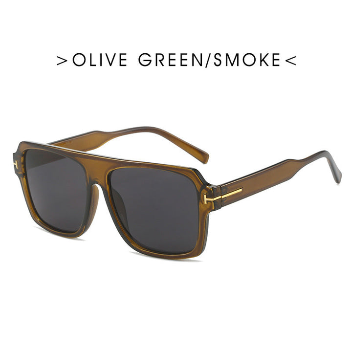 Women's square sunglasses with stylish, transparent frame Kalsten