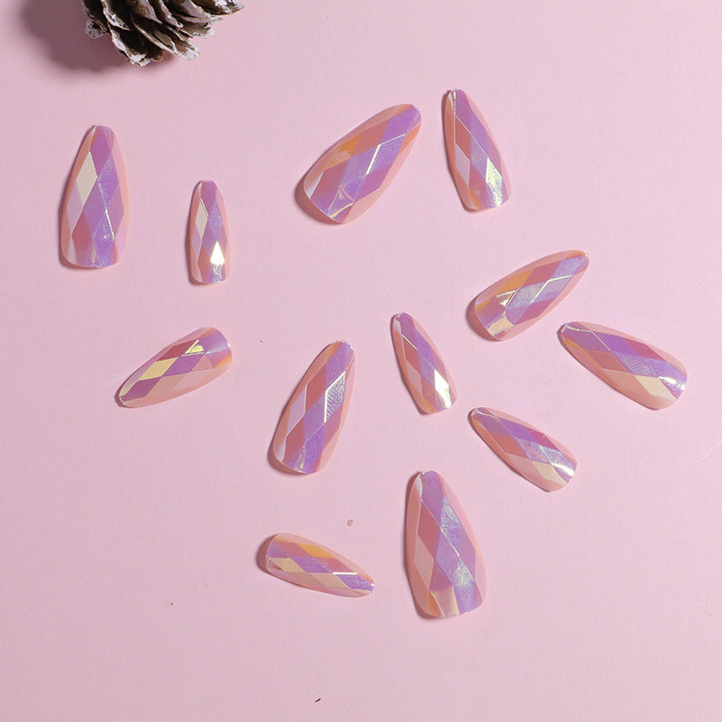 Glamorous Rhinestone-Accent Press-On Nails Kalsten