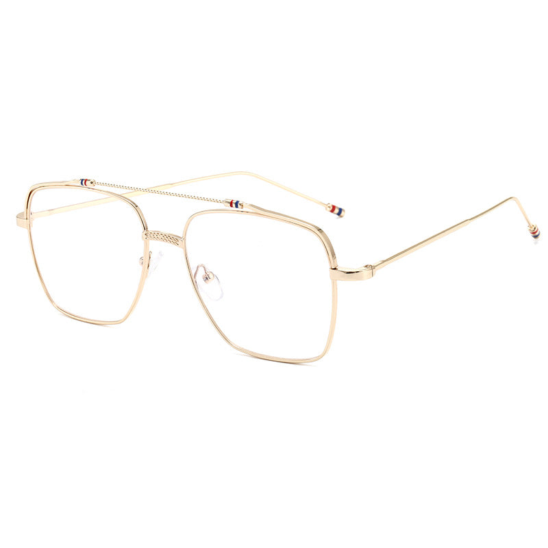 Ladies trendy curved glasses with narrow metal frame Kalsten