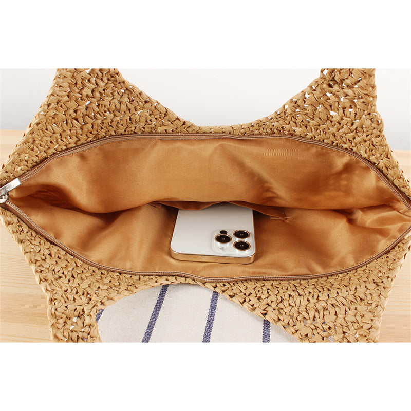 Shoulder Bag Made of Sustainable Rattan Weaving Kalsten