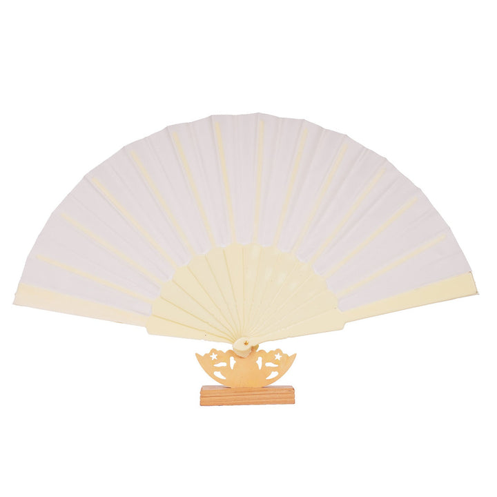 Ladies decorative fan with elegant wooden handle Kalsten