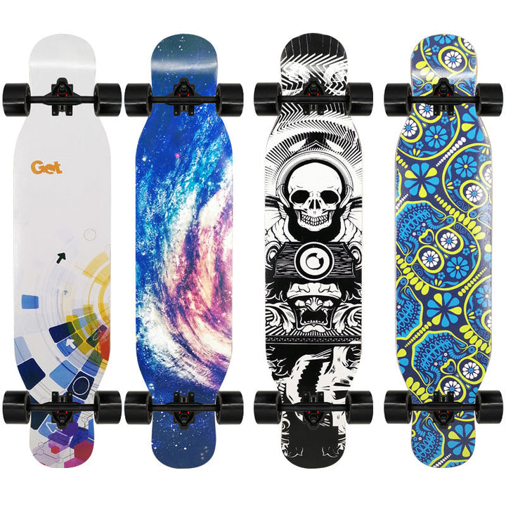 Artistic Lion-Emblazoned Longboard Kalsten