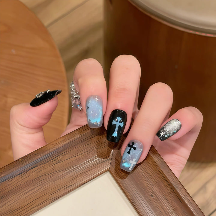 Creative nail tips with stylish star motif Kalsten