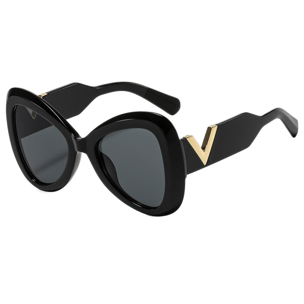Ladies Cat-Eye Sunglasses with Luxurious Metal Accents Kalsten