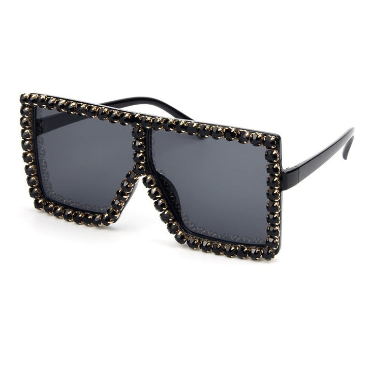 Women's oversized sunglasses with sparkly crystal frame Kalsten