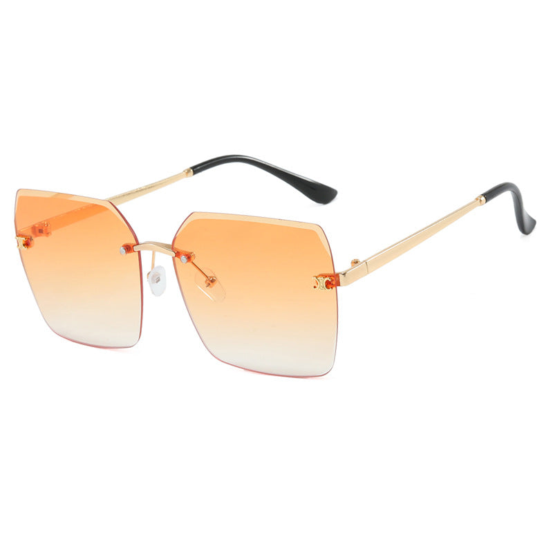 Women's square sunglasses in modern design with delicate metal frame Kalsten
