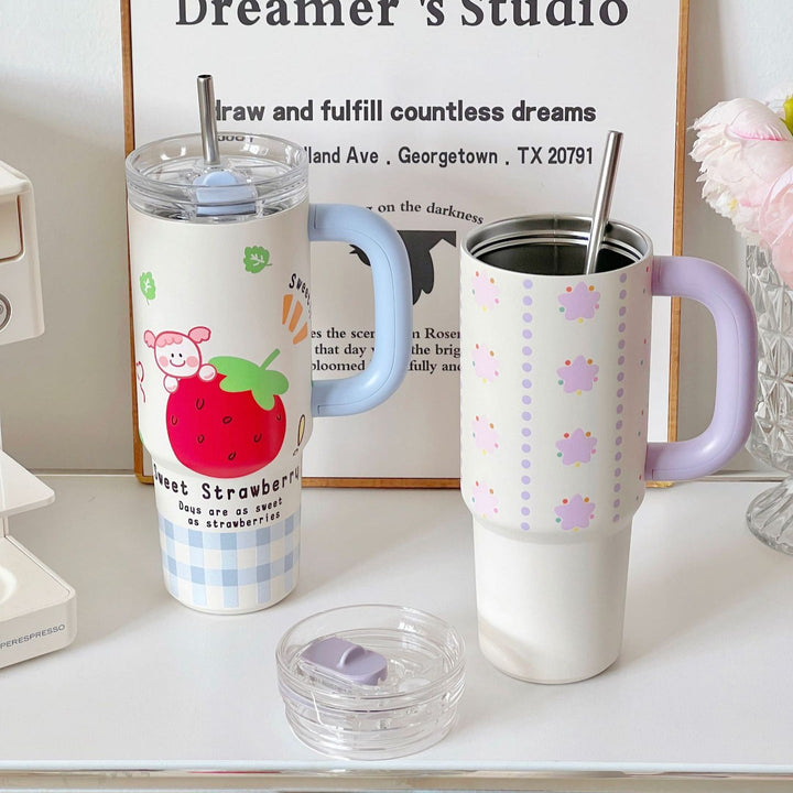 Women's insulated cup with practical straw Kalsten