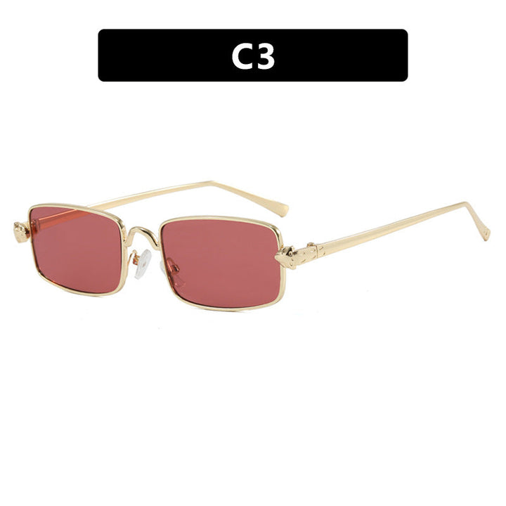 Ladies elegant square sunglasses with luxurious metal frame and UV protection Kalsten