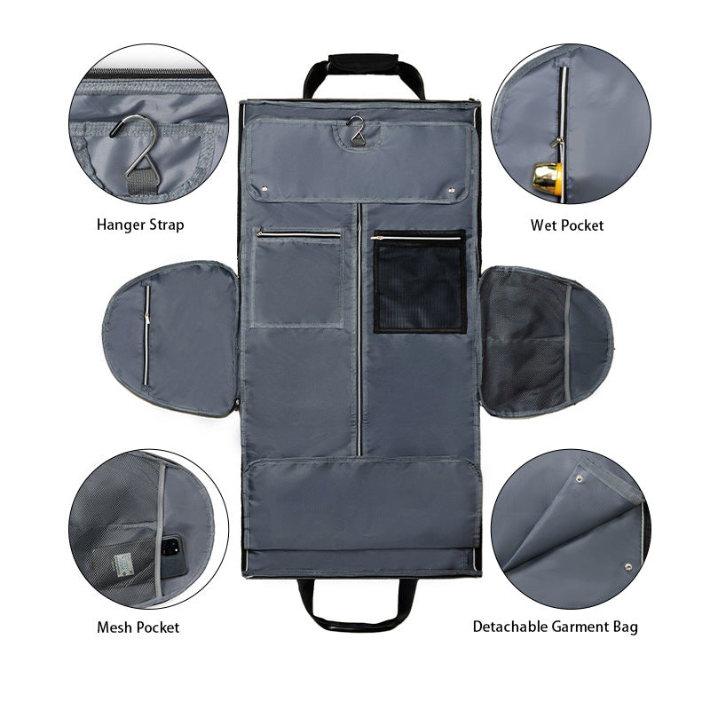 Elegant travel and sports bag with integrated suit compartment Kalsten