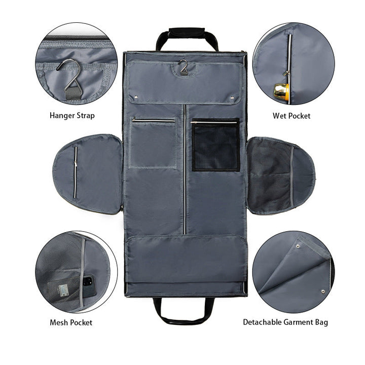 Elegant travel and sports bag with integrated suit compartment Kalsten